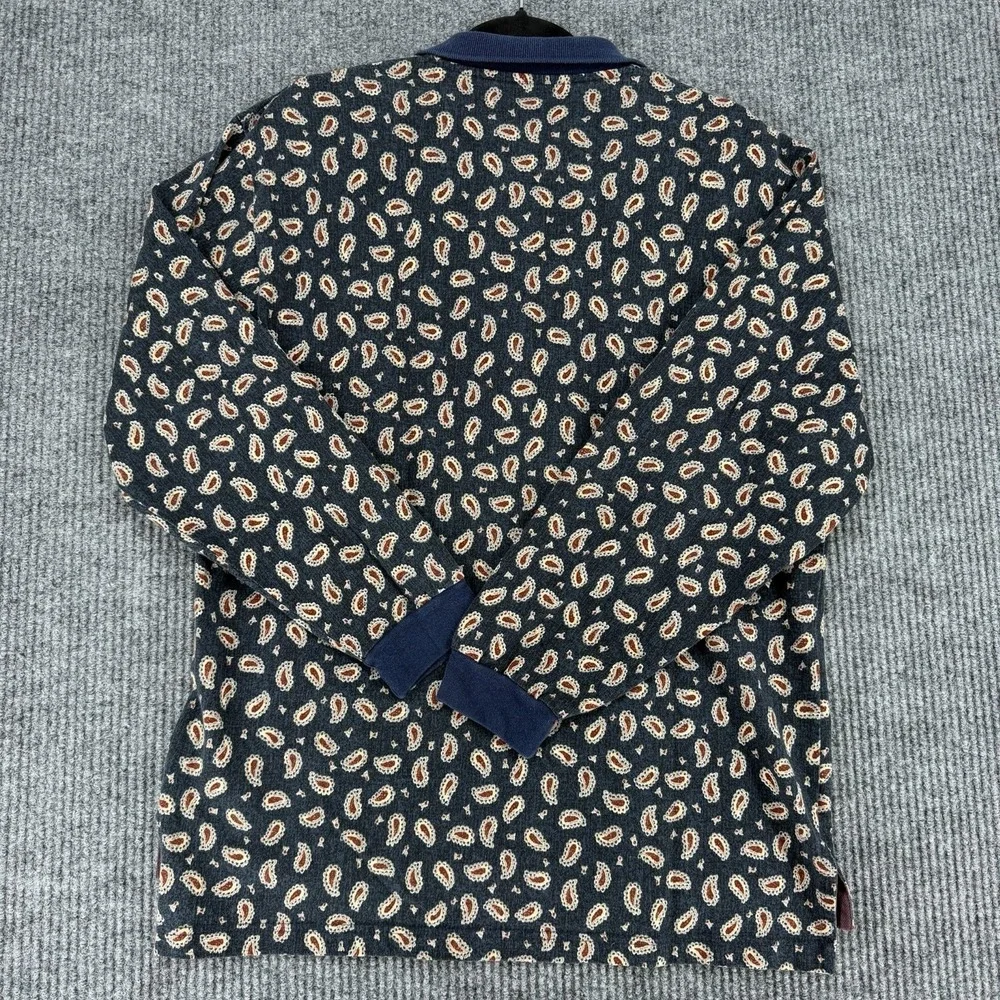 Men's‎ vintage Chaps Ralph Lauren paisley polo shirt size L made in USA 90s